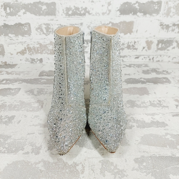 New ABOUND Marysol Rhinestone Embellished Bootie In Silver Rhinestone E259 - Picture 8 of 12